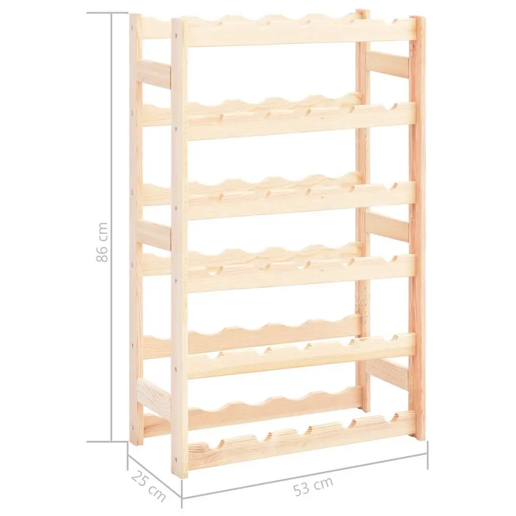 Wine Rack Solid Wood 30 Bottle Storage Display Cabinet Holder