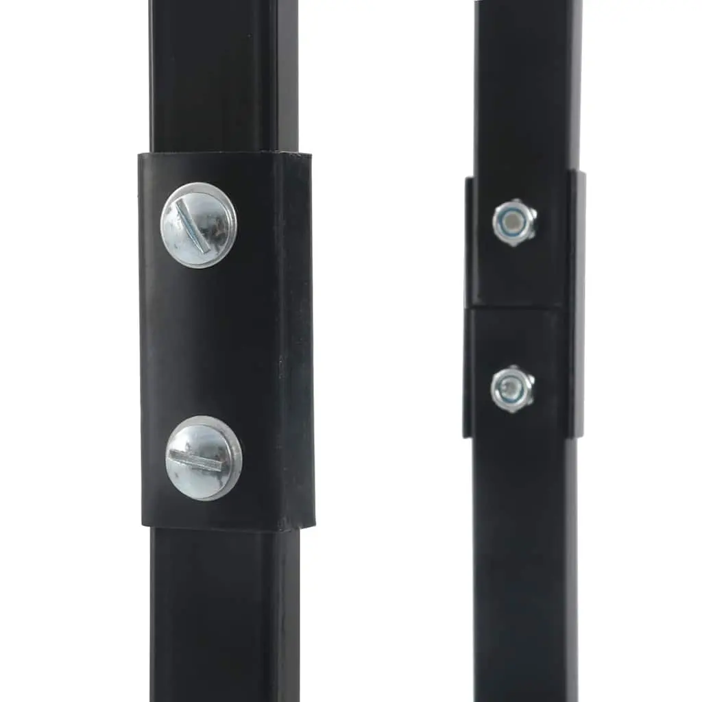 Firewood Rack Steel Log Storage Black Rectangular Holder