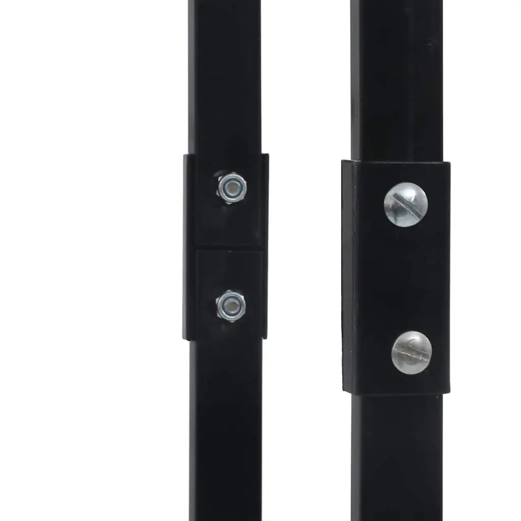 Firewood Rack Heavy-Duty Steel Tall Rectangular Black Log Holder
