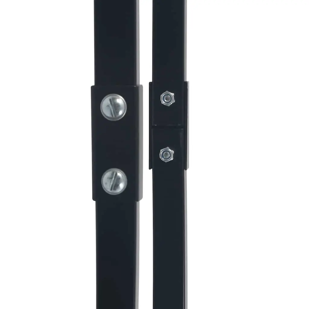 Firewood Rack Heavy-Duty Steel Rectangular Tall Log Holder Black
