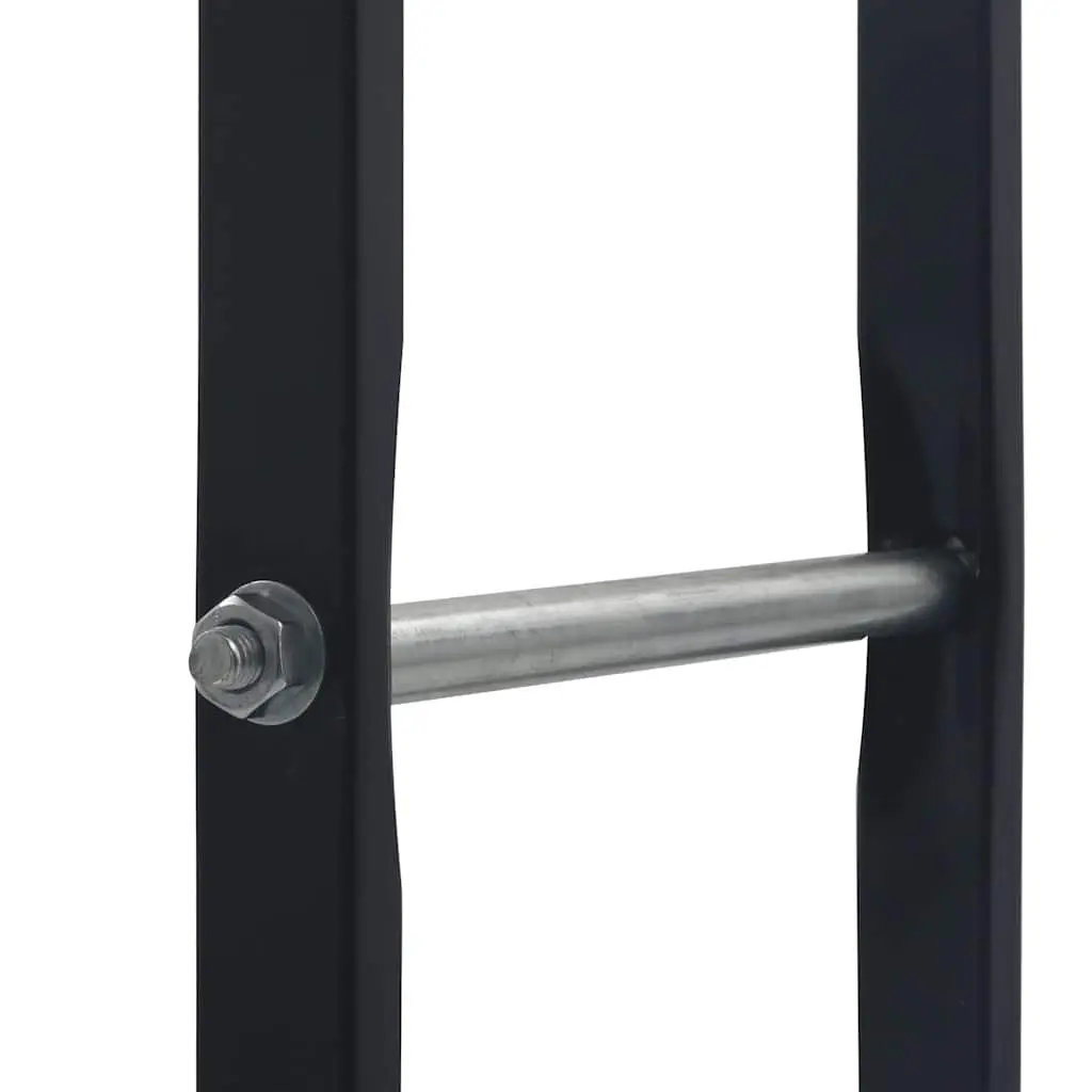 Firewood Rack Heavy-Duty Steel Black 100 x 25 x 100 cm