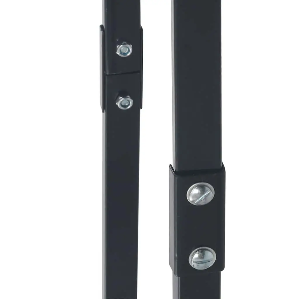 Firewood Rack Heavy-Duty Steel Black 100 x 25 x 100 cm