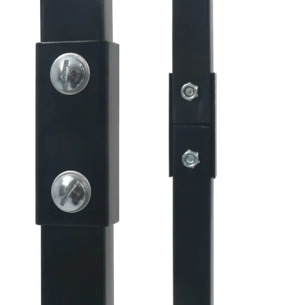 Firewood Rack Heavy-Duty Steel Tall Log Storage Holder Black 80L x 25W x 150H cm