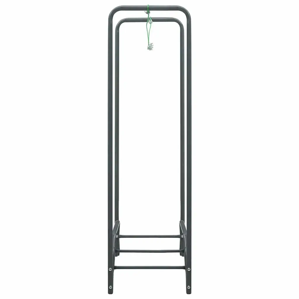 Firewood Rack Heavy Duty Steel Tall Log Holder Grey