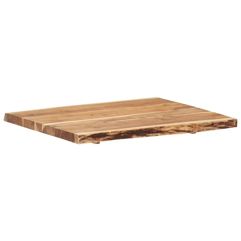 Table Top Solid Acacia Wood Live Edge Brown 80x50-60x3.8 cm Kitchen Desk