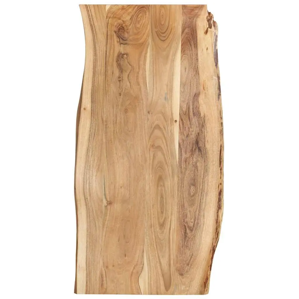 Solid Acacia Wood Table Top Live Edge Brown 118x50-60x2.5 cm Kitchen Desk