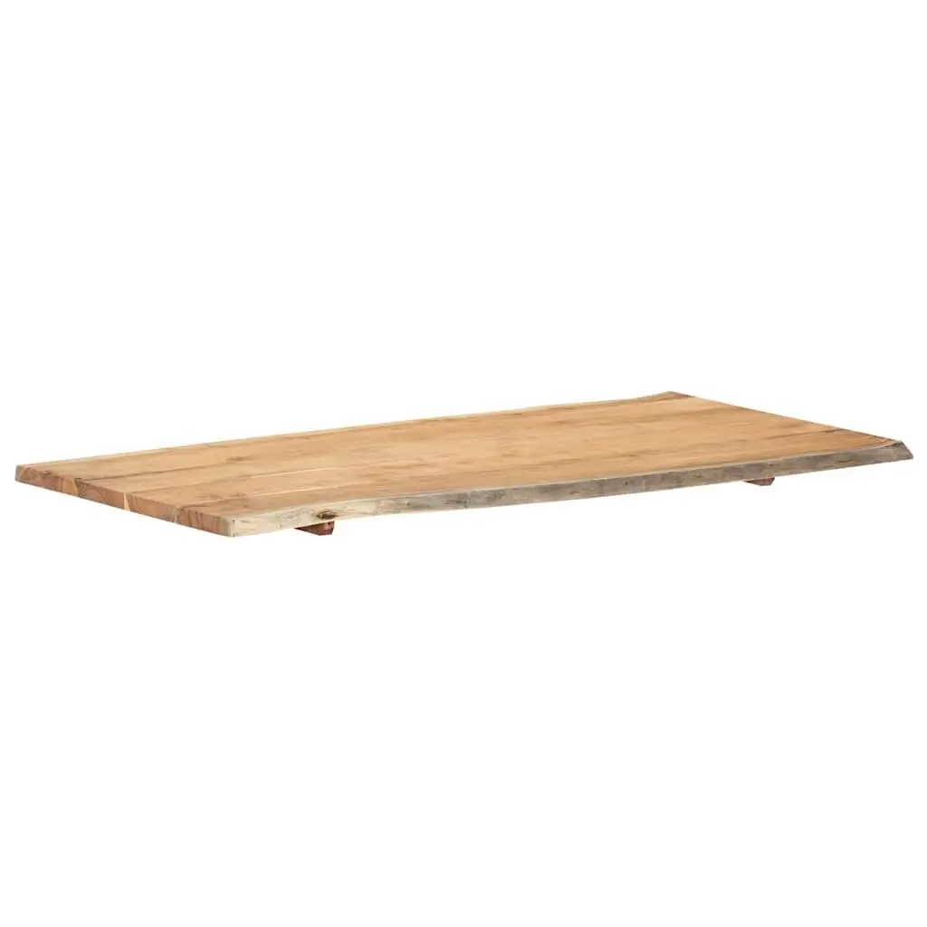 Solid Acacia Wood Table Top Live Edge Brown 118x50-60x2.5 cm Kitchen Desk