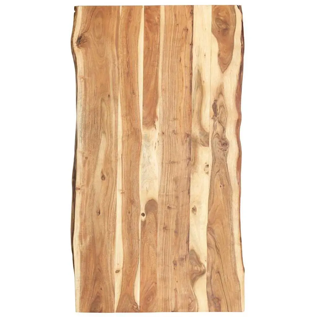 Table Top Solid Acacia Wood Live Edge 118x50-60cm Brown Kitchen Desk Tabletop