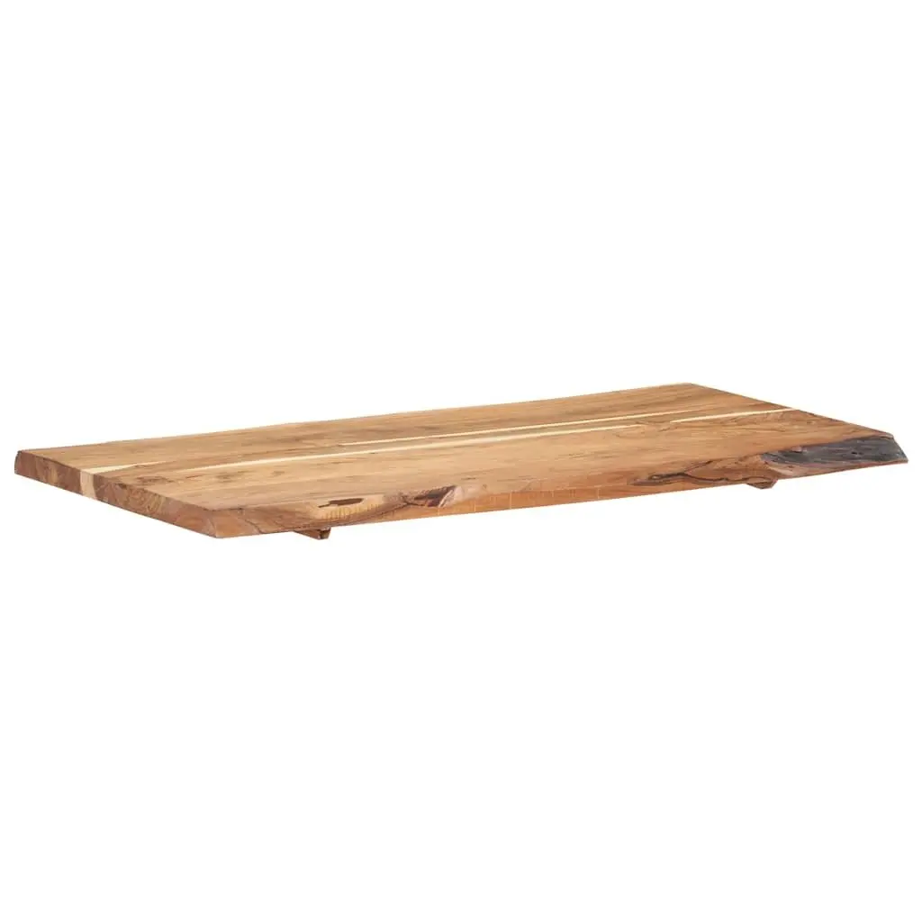 Table Top Solid Acacia Wood Live Edge 118x50-60cm Brown Kitchen Desk Tabletop