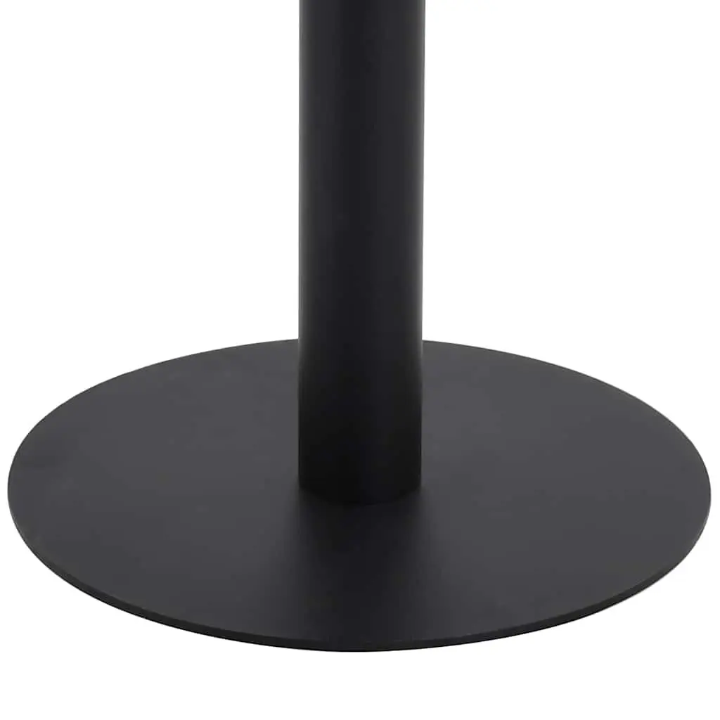 Bistro Table Light Brown Square 60x60cm Wood Grain Pattern Steel Legs