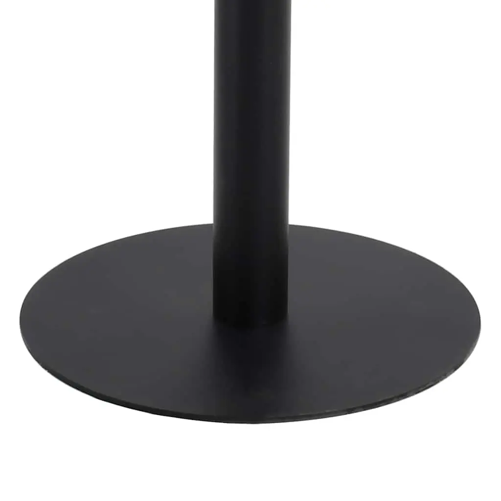 Bistro Table Brown 80x80cm MDF Tabletop Steel Leg Dining Coffee Shop Bar