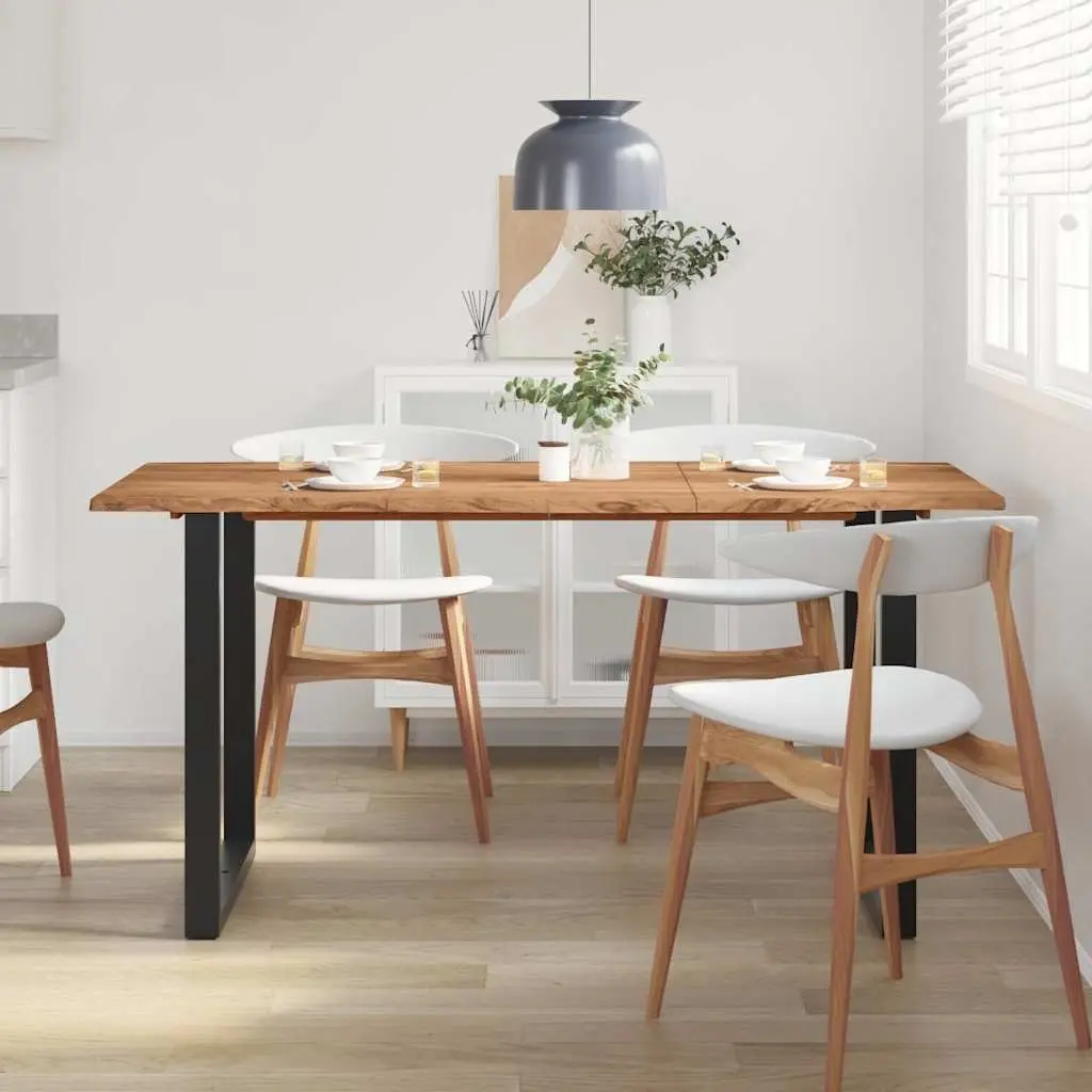 Dining Table Industrial Rustic Style 154x80x76 cm Solid Wood