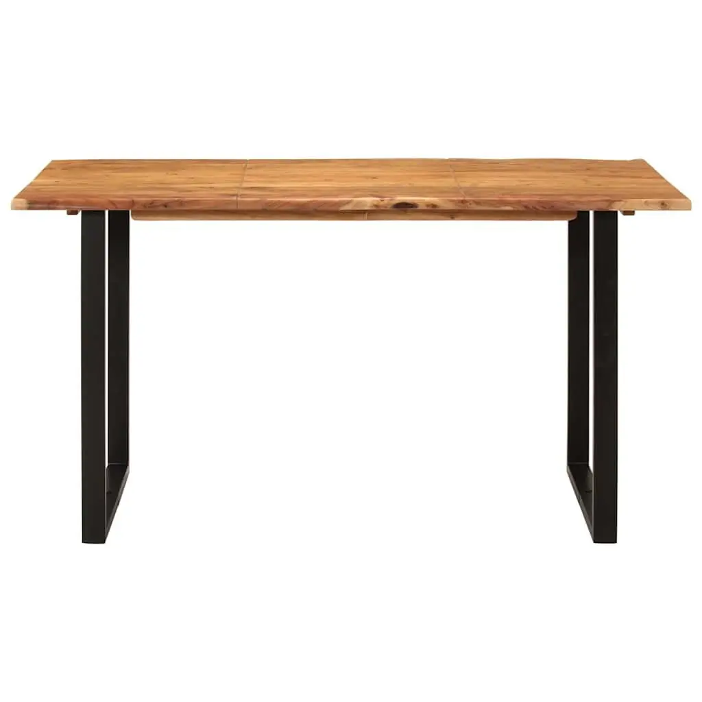 Dining Table Industrial Rustic Brown Solid Acacia Wood 140x70x76 cm