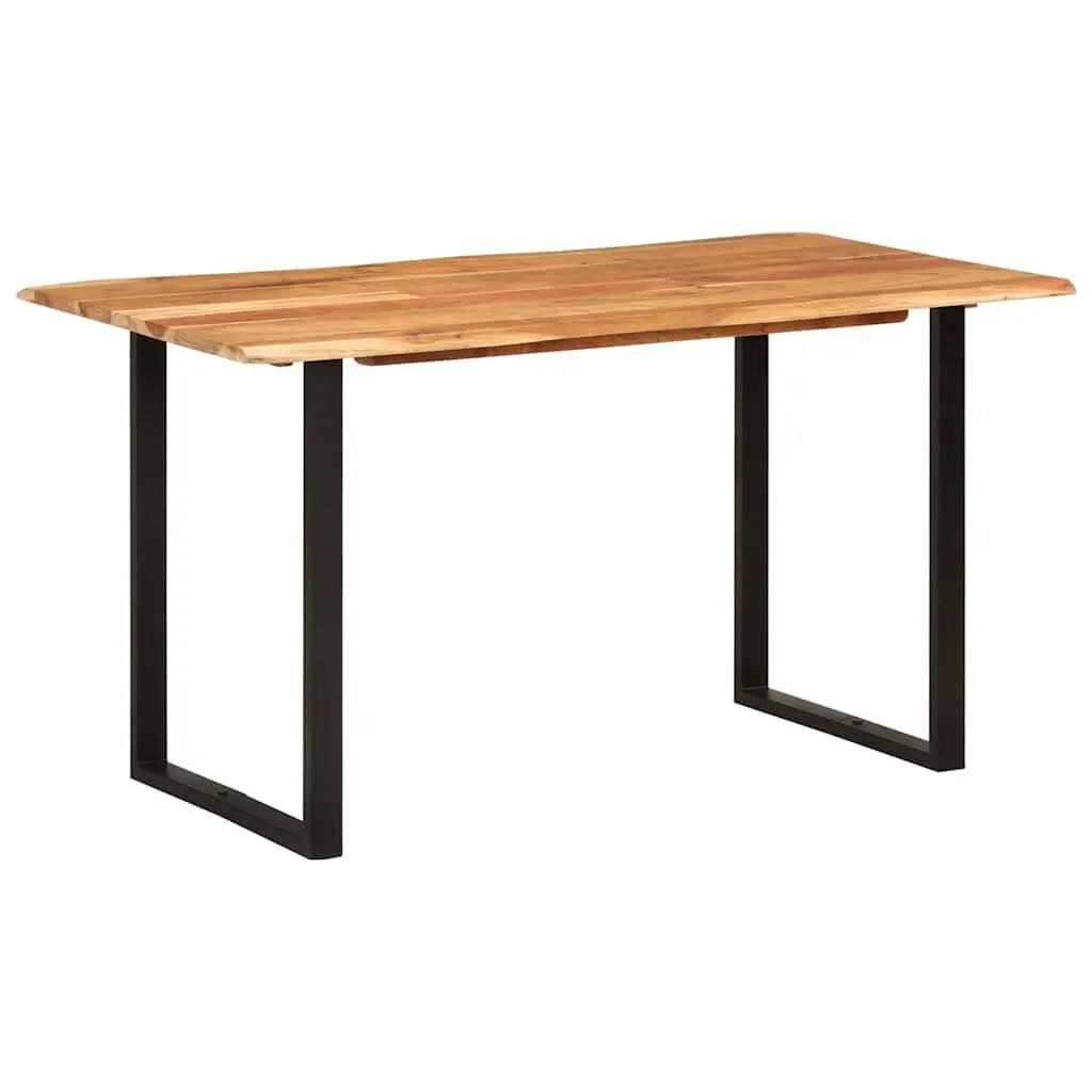 Dining Table Industrial Rustic Brown Solid Acacia Wood 140x70x76 cm