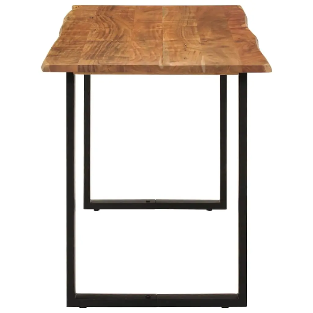 Dining Table Industrial Rustic Brown Solid Acacia Wood 140x70x76 cm