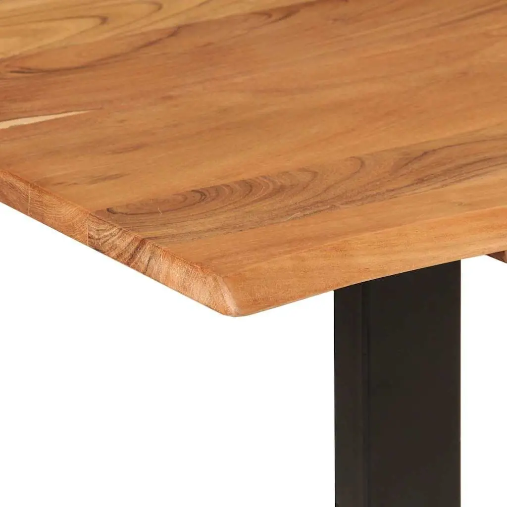 Dining Table Industrial Rustic Brown Solid Acacia Wood 140x70x76 cm