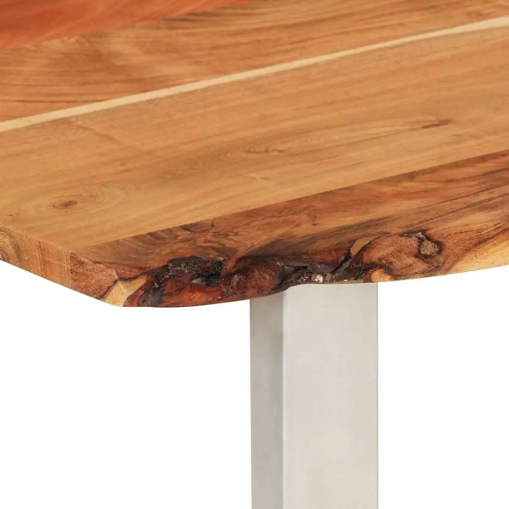 Dining Table 180x90x76cm Brown Solid Wood Kitchen Dining Room Furniture