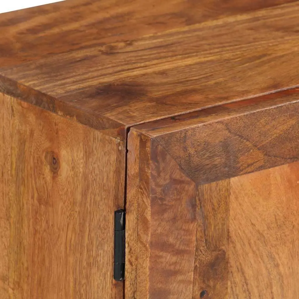 TV Cabinet Solid Mango Wood Rustic 140x30x46 cm Brown Living Room Furniture Storage