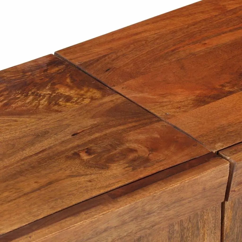 TV Cabinet Solid Mango Wood Rustic 140x30x46 cm Brown Living Room Furniture Storage