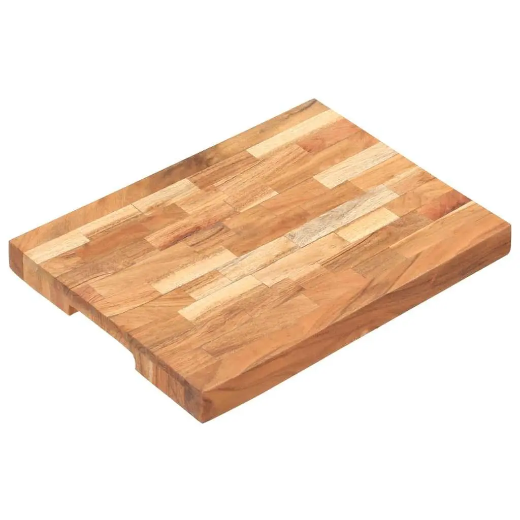 Acacia Wood Cutting Board 40x30x4 cm Sturdy Kitchen Chopping Surface Brown
