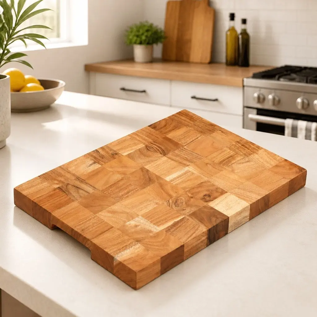 40x30x3.8 cm Chopping Board in Brown Acacia