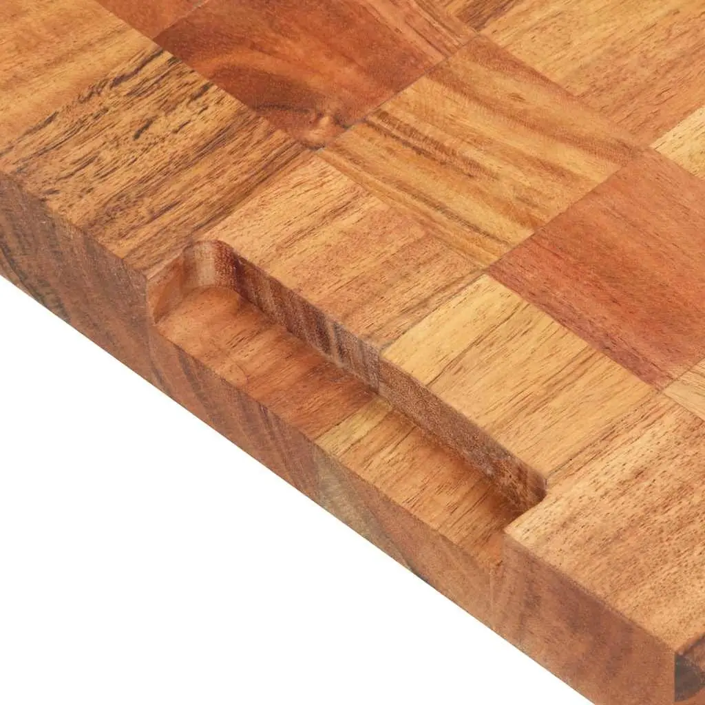 Chopping Board Solid Acacia Wood Finger Groove 40x30x3.8 cm