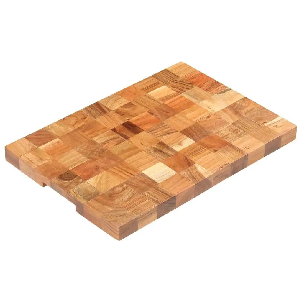 Cutting Board Solid Acacia Wood 50x34x3.8 cm Durable Kitchen Prep Surface