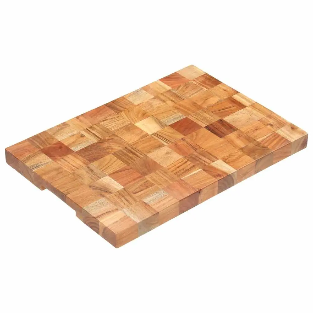 Cutting Board Solid Acacia Wood 50x34x3.8 cm Durable Kitchen Prep Surface