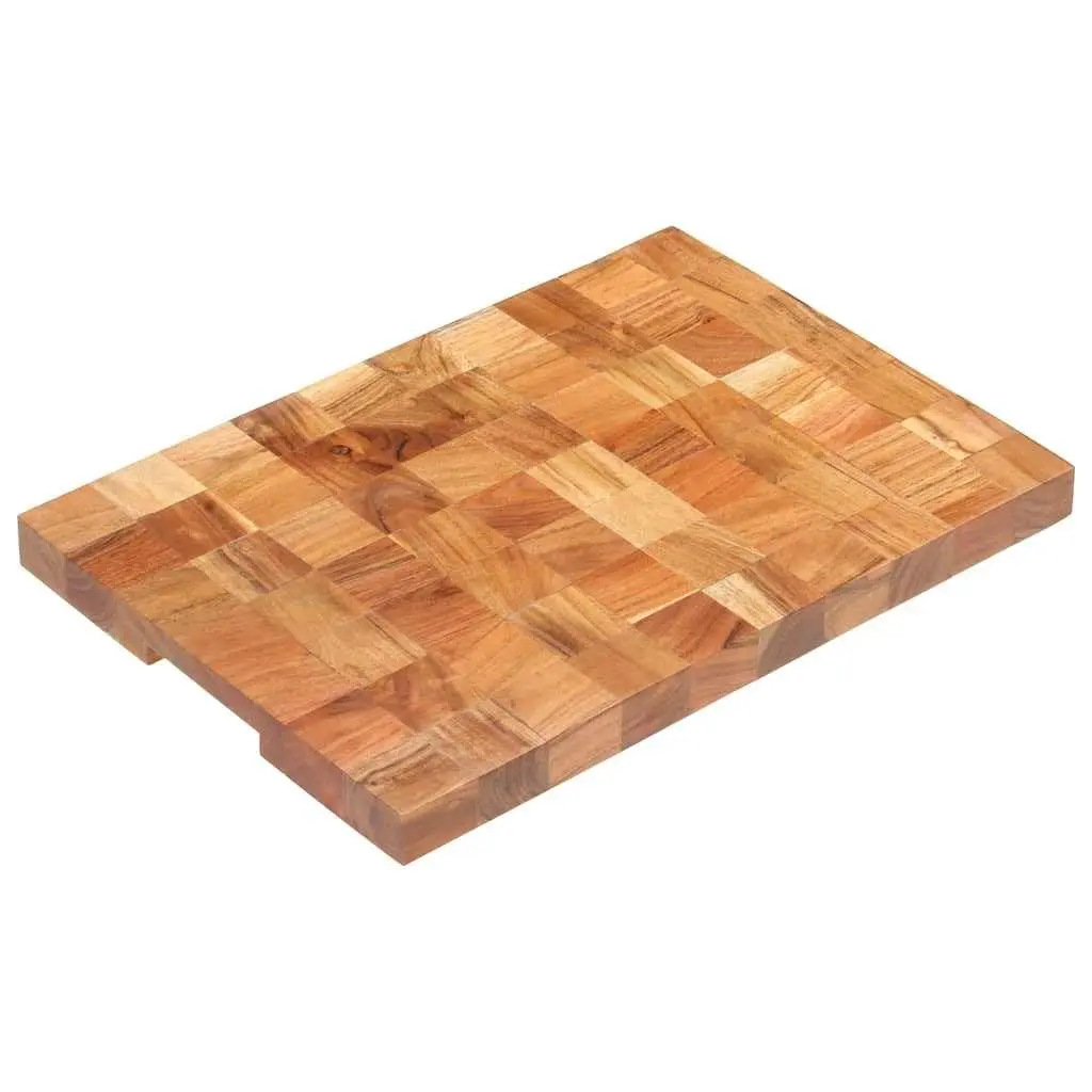 Cutting Board Solid Acacia Wood 50x34x3.8 cm Durable Kitchen Prep Surface