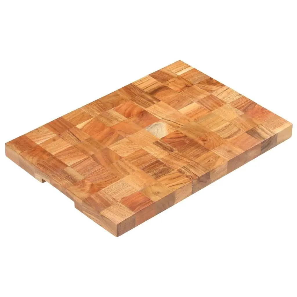 Cutting Board Solid Acacia Wood 50x34x3.8 cm Durable Kitchen Prep Surface