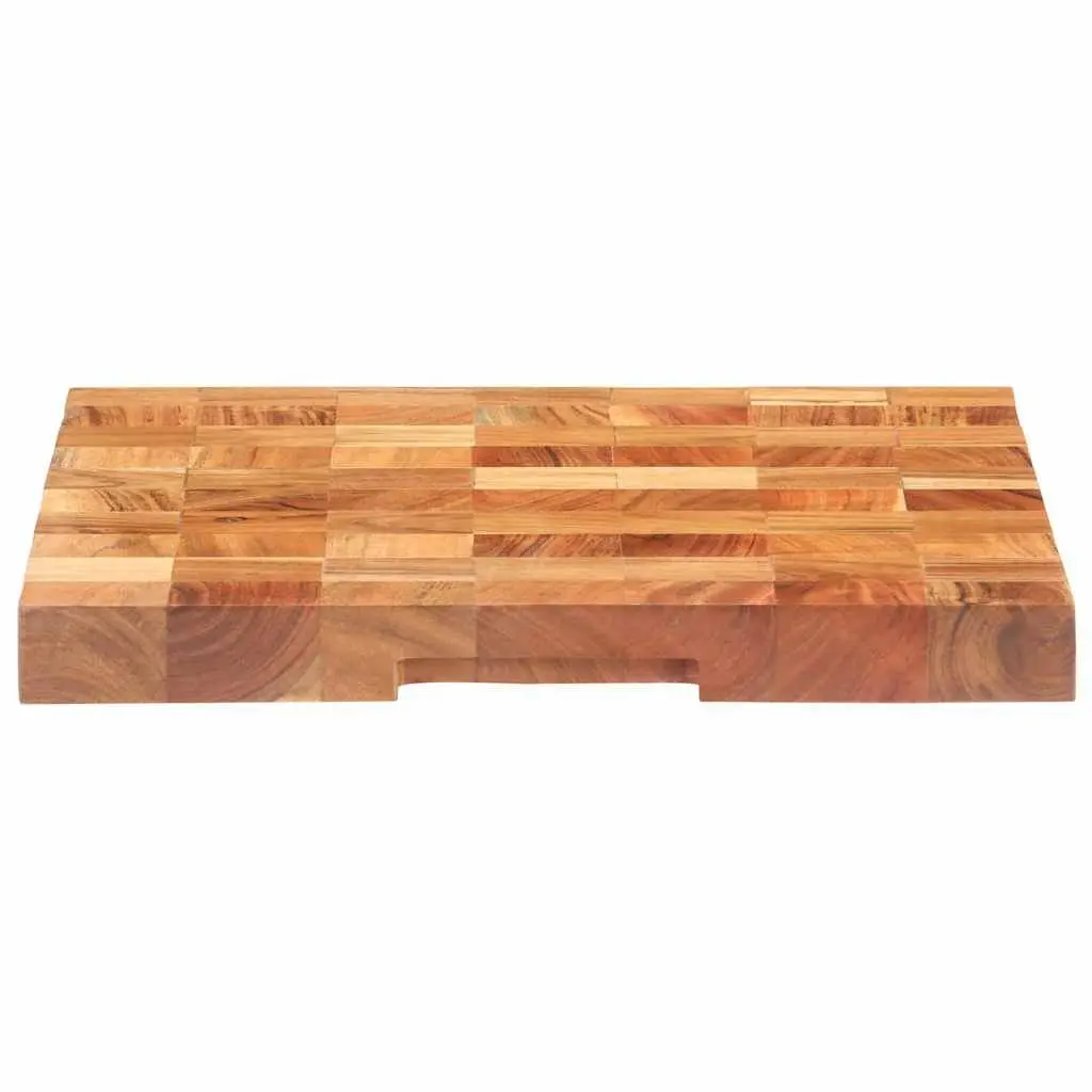 Cutting Board Solid Acacia Wood 50x34x3.8 cm Durable Kitchen Prep Surface