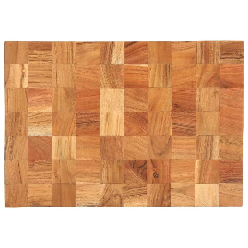 Cutting Board Solid Acacia Wood 50x34x3.8 cm Durable Kitchen Prep Surface