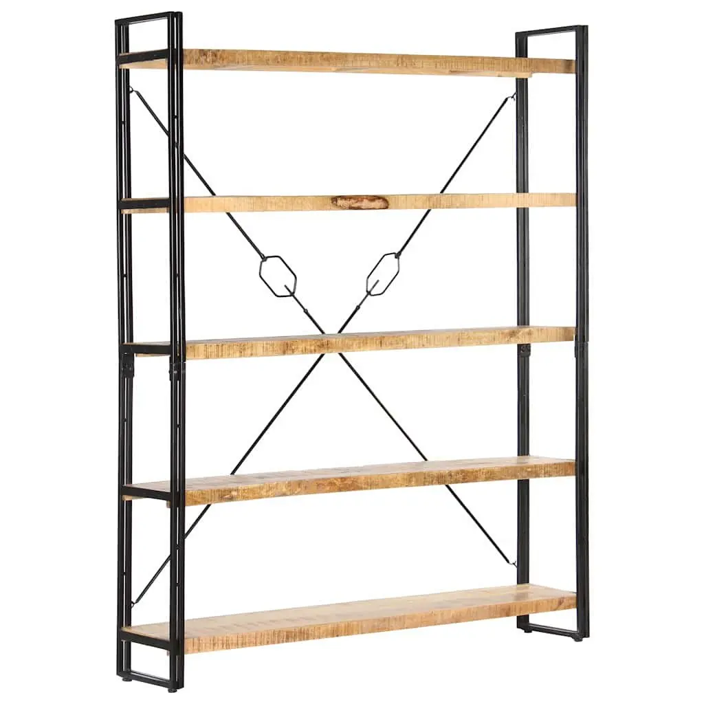 5-Tier Bookcase in Solid Mango Wood