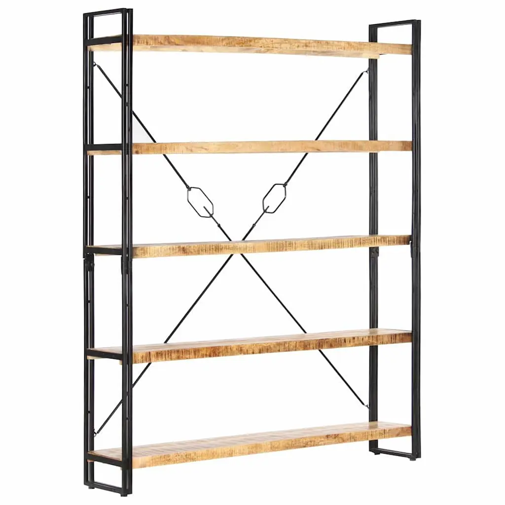 5-Tier Bookcase in Solid Mango Wood