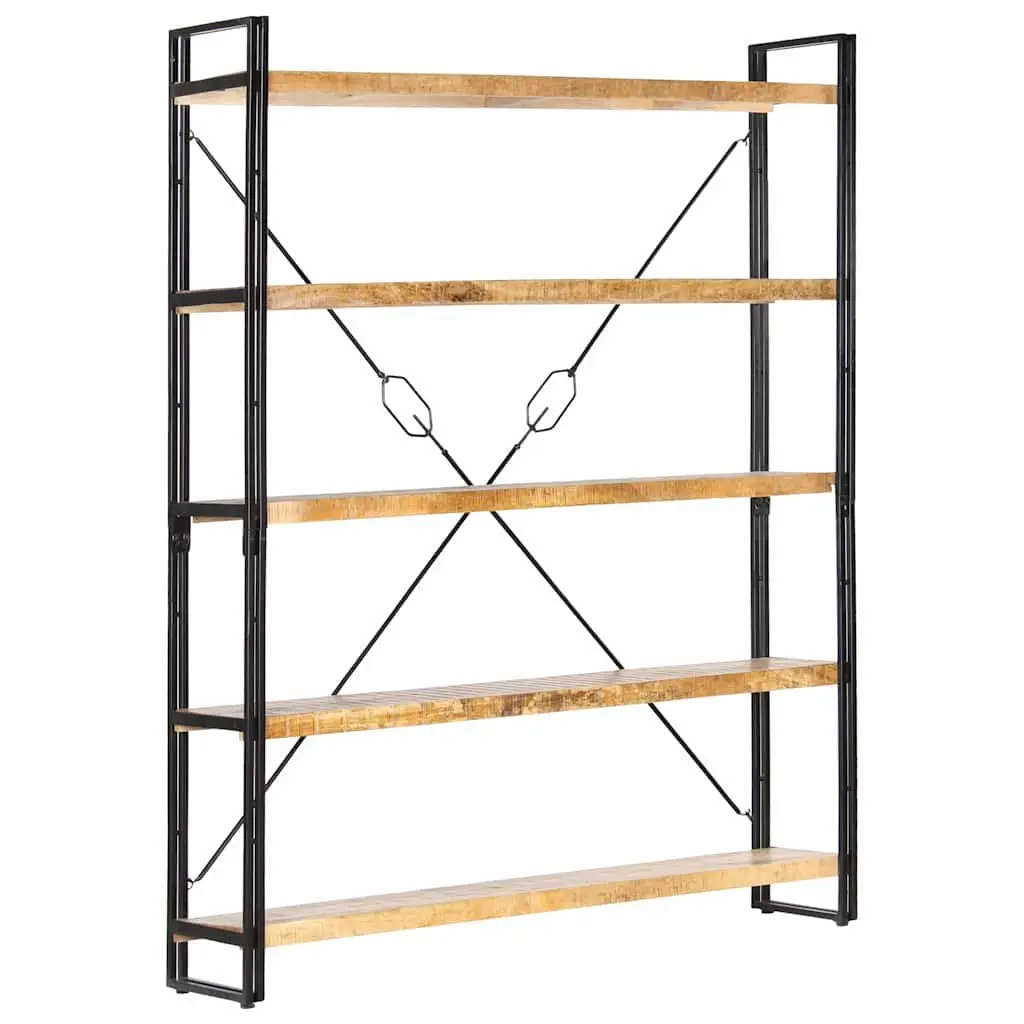 5-Tier Bookcase in Solid Mango Wood