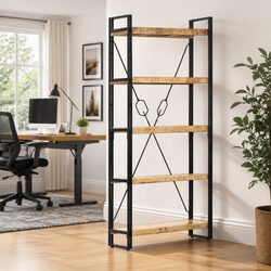 Your New 5-Tier Bookcase, 90x30x180 cm, Awaits!