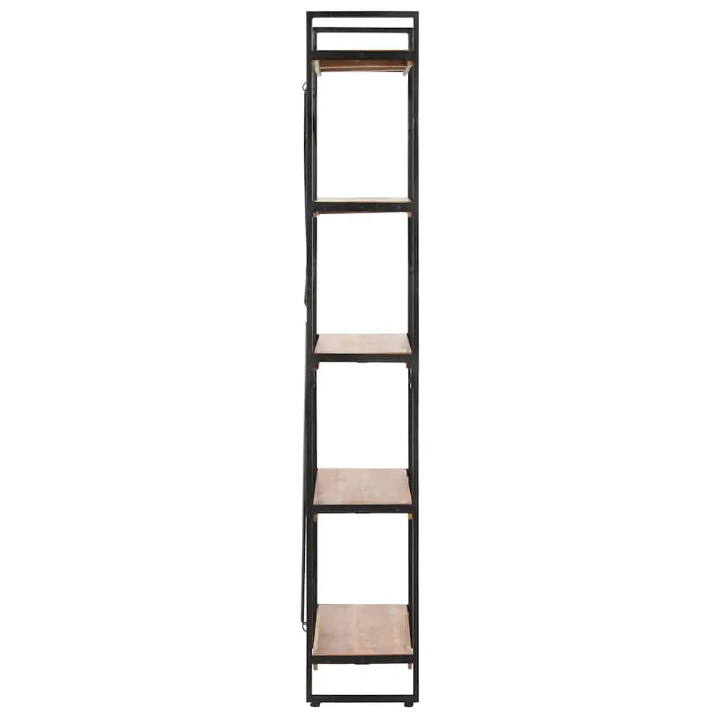 5-Tier Wooden Bookcase 90x30x180cm Industrial Standing Shelf Storage Display