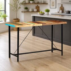 Friendly Bar Table Made from Reclaimed Wood - 180x70x107 cm