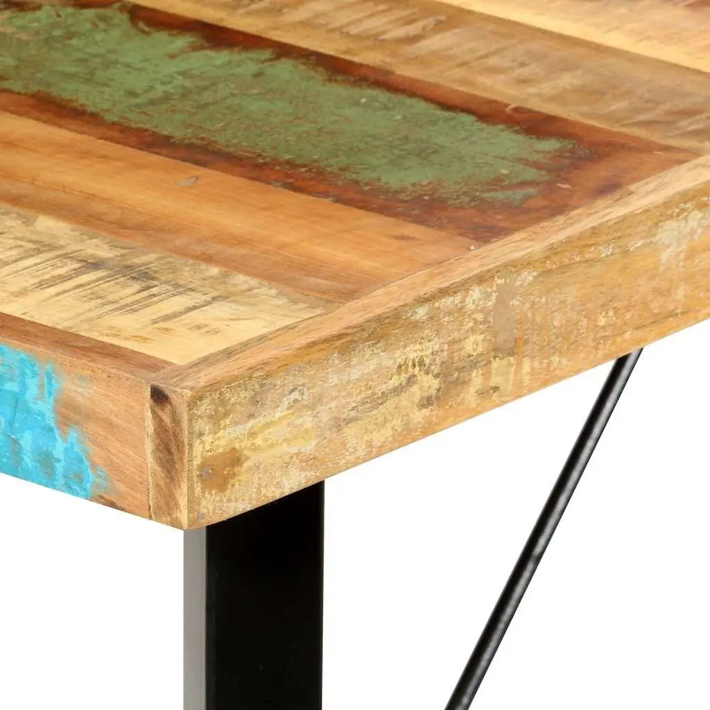 Bar Table 180x70x107 cm Solid Reclaimed Wood Industrial Dining Kitchen Furniture