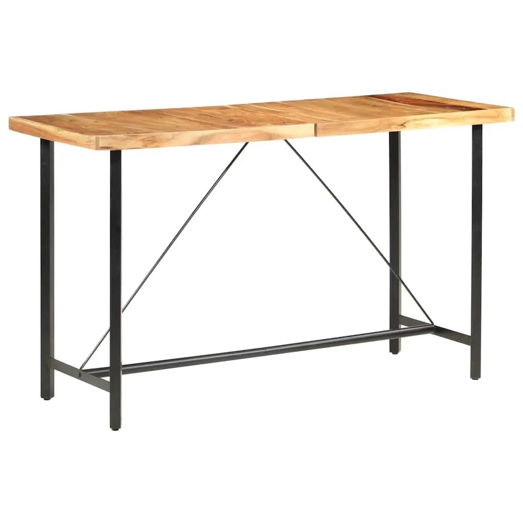 Bar Table Industrial Style Solid Acacia Wood 180x70x107 cm