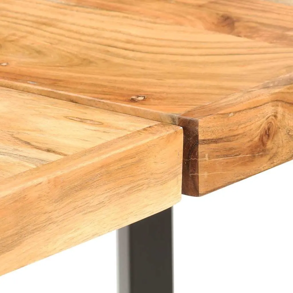 Bar Table Industrial Style Solid Acacia Wood 180x70x107 cm