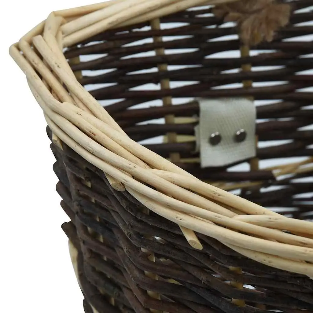 Firewood Backpack Carrier Natural Willow Log Storage 44.5 x 37 x 50 cm
