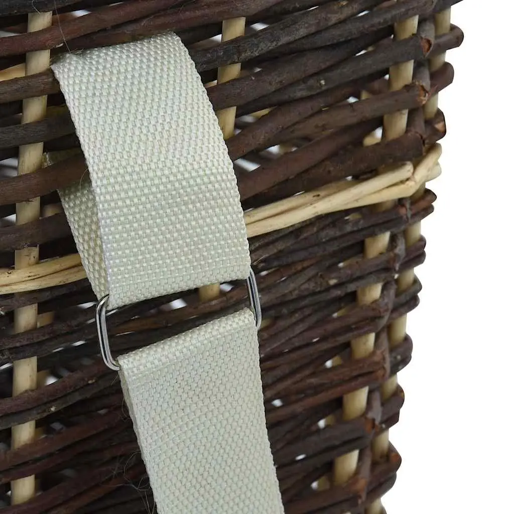 Firewood Backpack Carrier Natural Willow Log Storage 44.5 x 37 x 50 cm