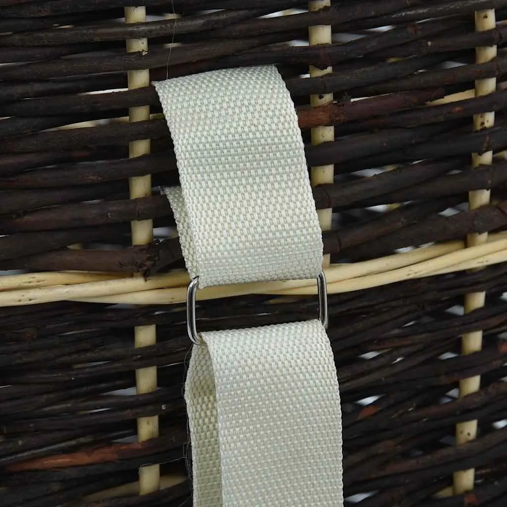 Firewood Backpack Carrier Rustic Willow Log Storage Transport 50 x 44 x 58 cm