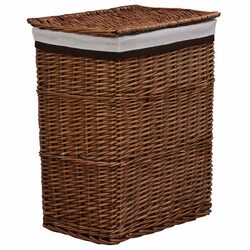 Your Friendly Brown Woven Laundry Basket for Home Storage