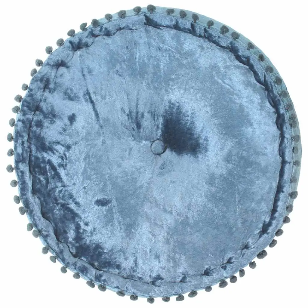 Round Velvet Pouffe Footrest Ottoman 40x20cm