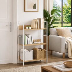 3-Layer Book Shelf Brown Engineered Wood Standing Cabinet Storage Display Rack