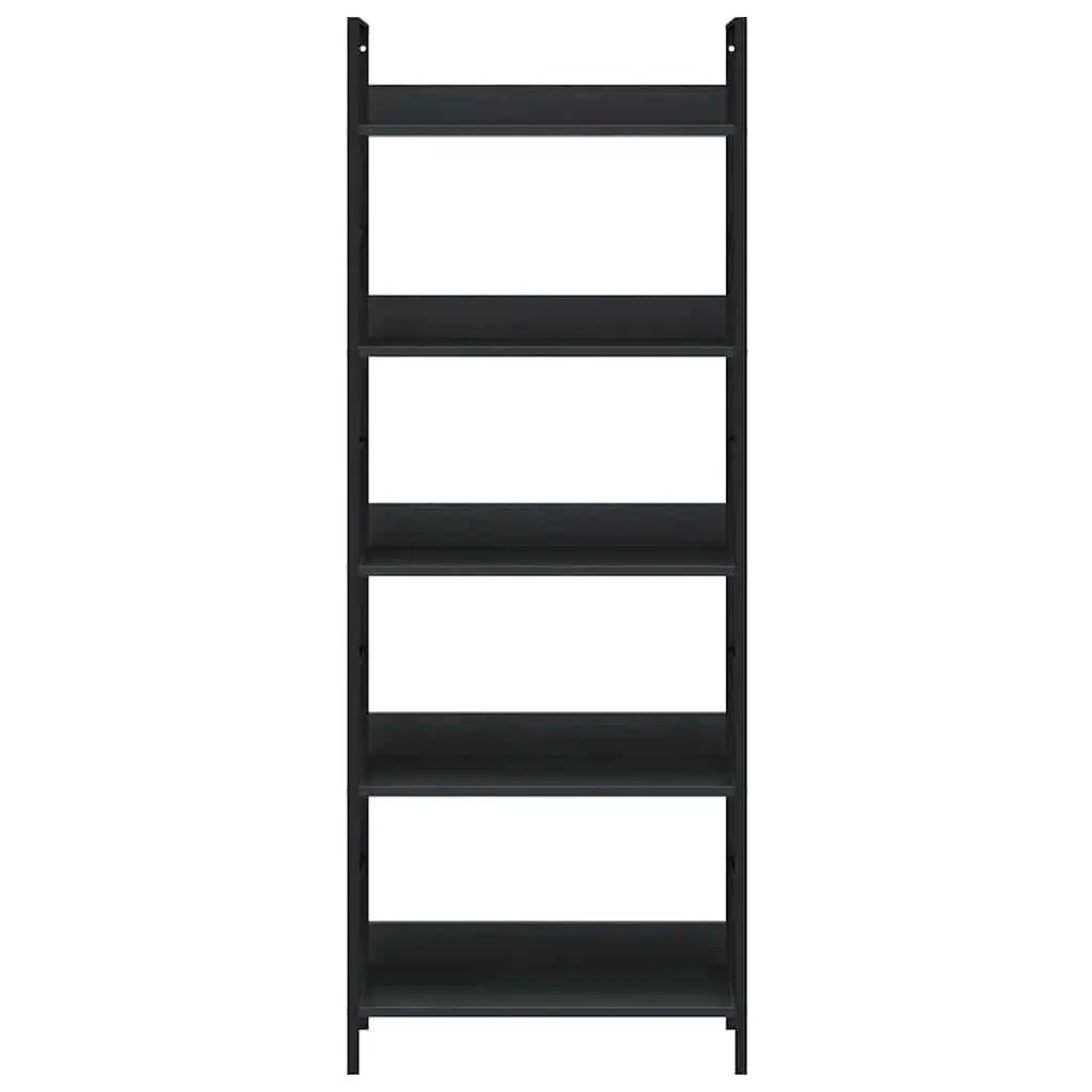 5-Layer Bookshelf Black Standing Cabinet Storage Display Rack