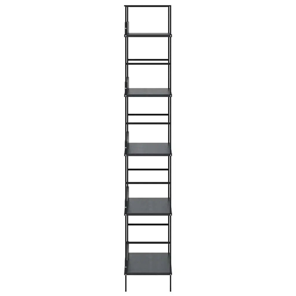 5-Layer Bookshelf Black Standing Cabinet Storage Display Rack