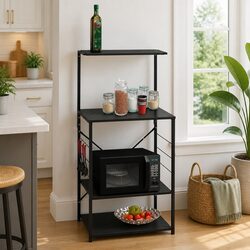Your Friendly 4-Tier Microwave Kitchen Storage Cabinet